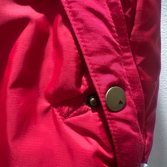 Burton Red and Gray Puffer Vest Wander W/Detach hood Ws Small EUC Women’s Nano - Picture 3 of 6